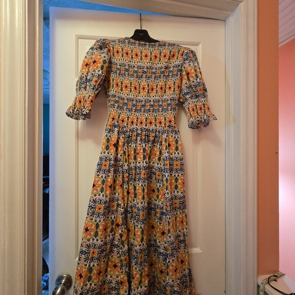 Boden Smocked Cotton Dress - Picture 4 of 4